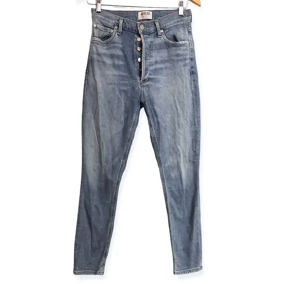 AGOLDE Nico High Waist Skinny Straight Jean Light Wash Sz. 25 - Picture 2 of 5